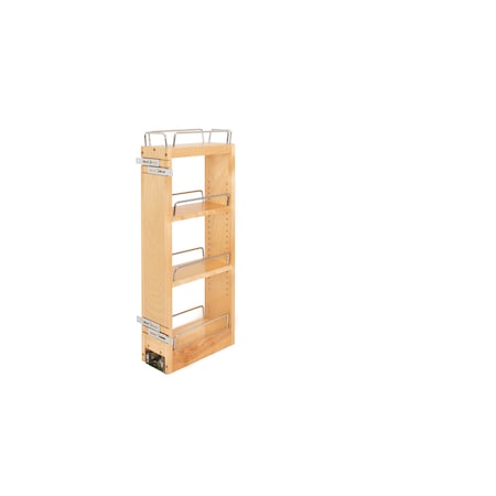 Rev-A-Shelf Maple Veneer, Light Brown, 5 in W, 26.15 in H, 10.75 in D, 10.75 in L, Light Brown 448-BBSCWC-5C